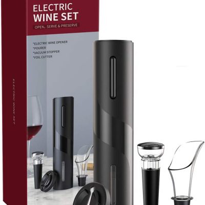 Abridor de Vinhos Saca Rollha Elétrico Automático