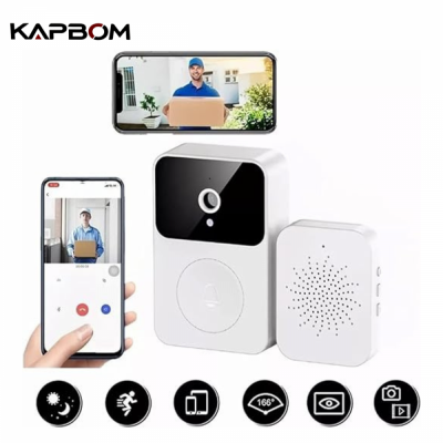 Campainha De Vídeo Remota Sem Fio Inteligente Kapbom X9
