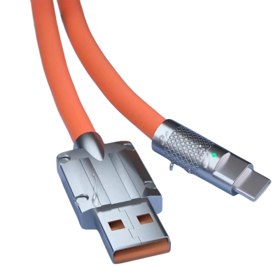 Kit 3 Cabos de dados TIPO-C acabamento em metal e LED Kapbom KA-020-TPC